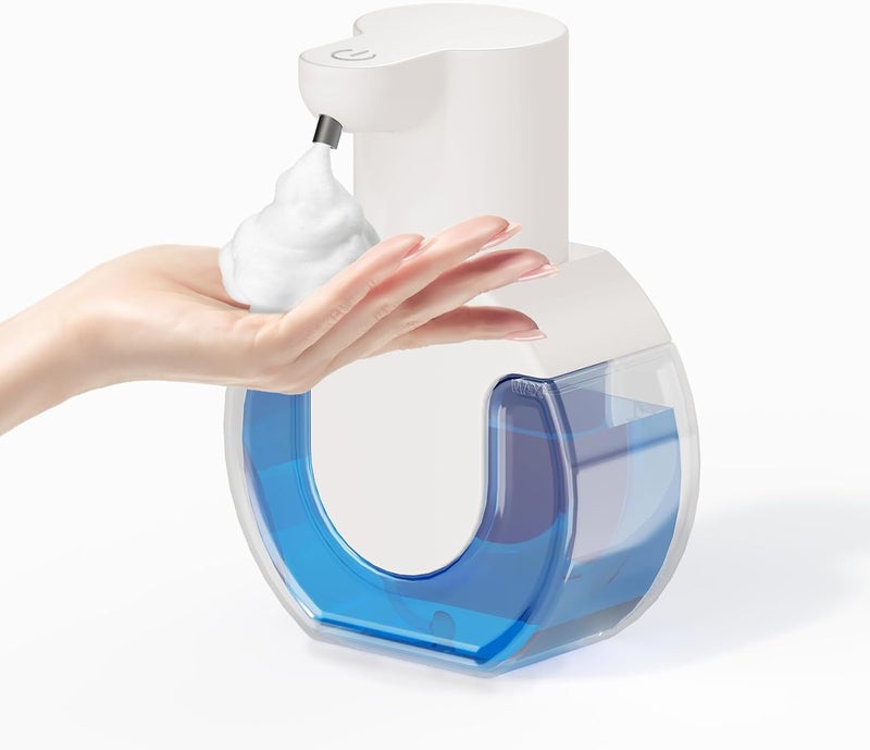 Ipefan Automatic Soap Dispenser Touchless,Rechargeable Foaming Soap Dispenser,15oz/420ml Smart Hand Soap Dispensers,4-Level Adjustable,Wall Mount for Bathroom Kitchen Dish Soap,Hands-Free - Image 1
